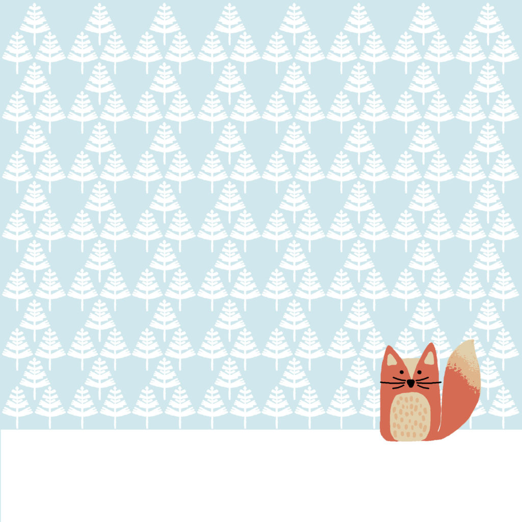 Serviette_Fuchs_Schnee_Winter_Paper+Design_hellblau_Schneewald_2016